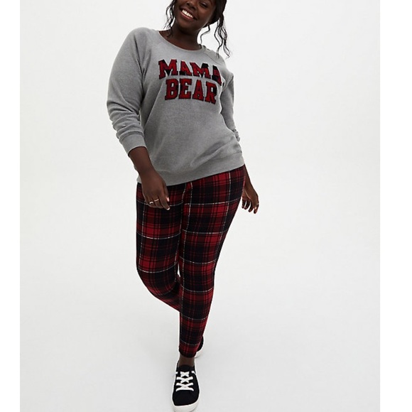 Mama Bear Heather Gray Fleece Pullover Sweater - Picture 2 of 4